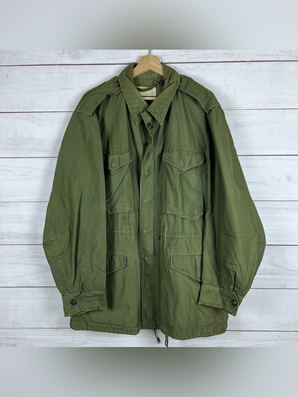 Us Army Sz M Regular 1955 M-51 Coat Cotton Wrs Wrt Og107 Talon Jacket Military